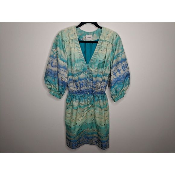 Peter Som Runway Dress sz 10 Cloud Print NWT